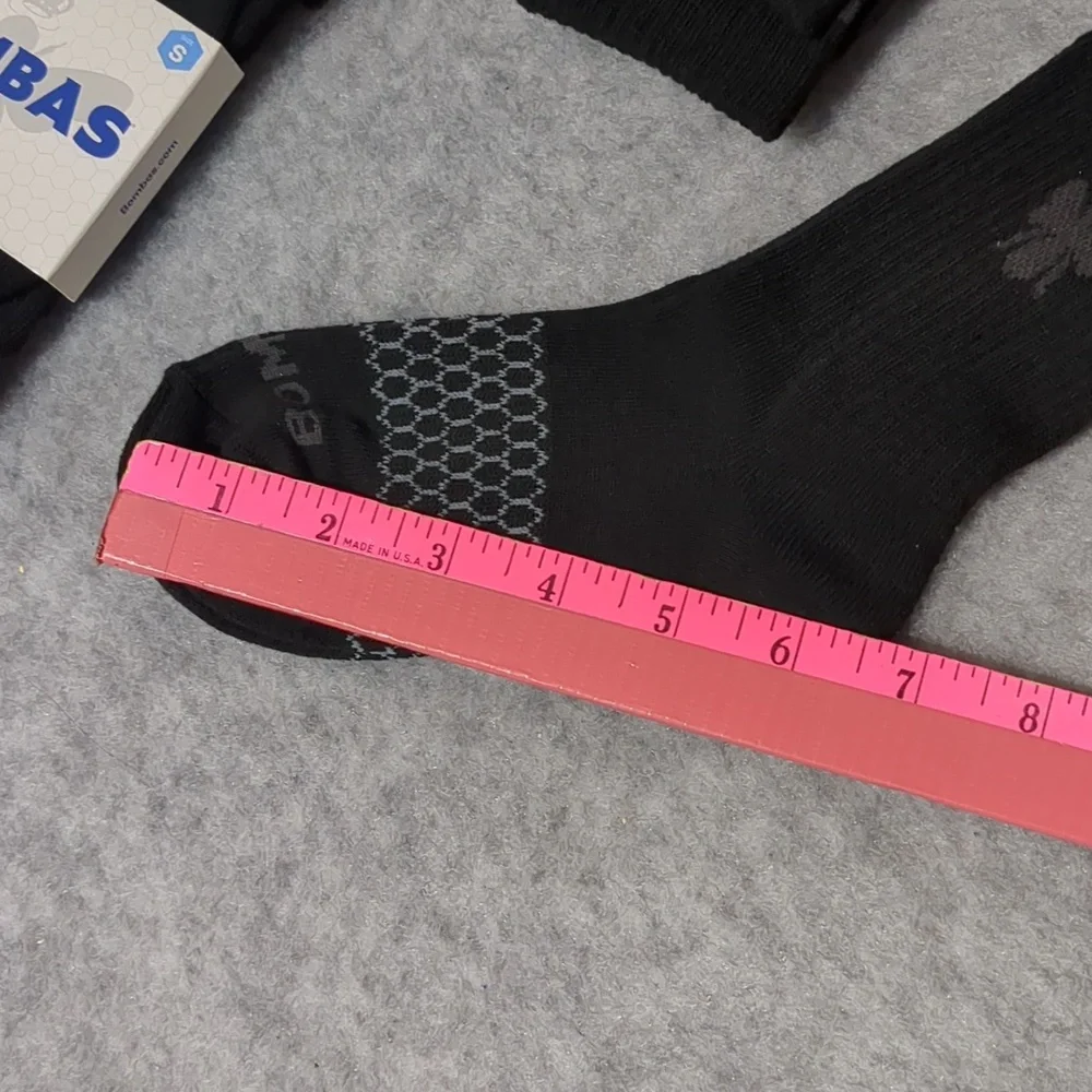 BOMBAS Black Calf Socks size Small (4-7.5) NWT (Lot Of 4)